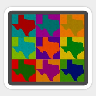 Texas Pop Art Graphic Design Love TX State Sticker